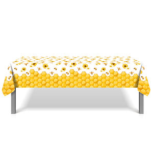 ZB289 Mantel <span class=keywords><strong>de</strong></span> fiesta con tema <span class=keywords><strong>de</strong></span> abeja, cubierta <span class=keywords><strong>de</strong></span> mesa desechable <span class=keywords><strong>de</strong></span> plástico <span class=keywords><strong>de</strong></span> girasol, patrón <span class=keywords><strong>de</strong></span> <span class=keywords><strong>miel</strong></span> <span class=keywords><strong>de</strong></span> <span class=keywords><strong>abejorro</strong></span> para niños, suministros <span class=keywords><strong>de</strong></span> cumpleaños - Product Image 1