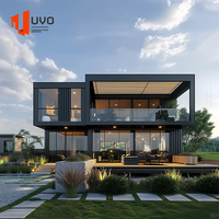 Rumah Kontainer Lipat Dua Lapis Modular Prefab B&B Kedai Kopi Kantor Struktur Baja Ringan yang Dapat Disesuaikan