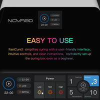 Máquina de Curado Automática con Luz UV FastCure2 para Impresora 3D NOVA3D, Nivelación Automática, Postprocesamiento de Modelos de Resina, 1 Año de Garantía