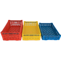 Agriculture plastique boîte de déménagement conteneurs caisse pliable empilable caisses de fruits en plastique à vendre