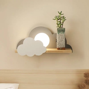 Étagère murale led en bois, veilleuse en <span class=keywords><strong>forme</strong></span> de <span class=keywords><strong>maison</strong></span>, 1 pièce - Product Image 3