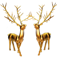 Statue de cerf anime grandeur nature, renne de Noël, 220 cm, décoration extérieure pour jardin, en fibre de verre, imperméable, durable, décoration animale