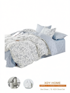 Juego de Sábanas Xdy-Home de 4 Piezas, Algodón con Estampado Floral, Tamaño Individual, Antiarrugas, para Uso Doméstico - Product Image 1