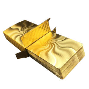 Cartas de Juego con Lámina Dorada OEM, con Logotipo Personalizado y Servicio de Diseño para Cajas de Regalo de Casinos Familiares, Resistentes al Agua - Product Image 3