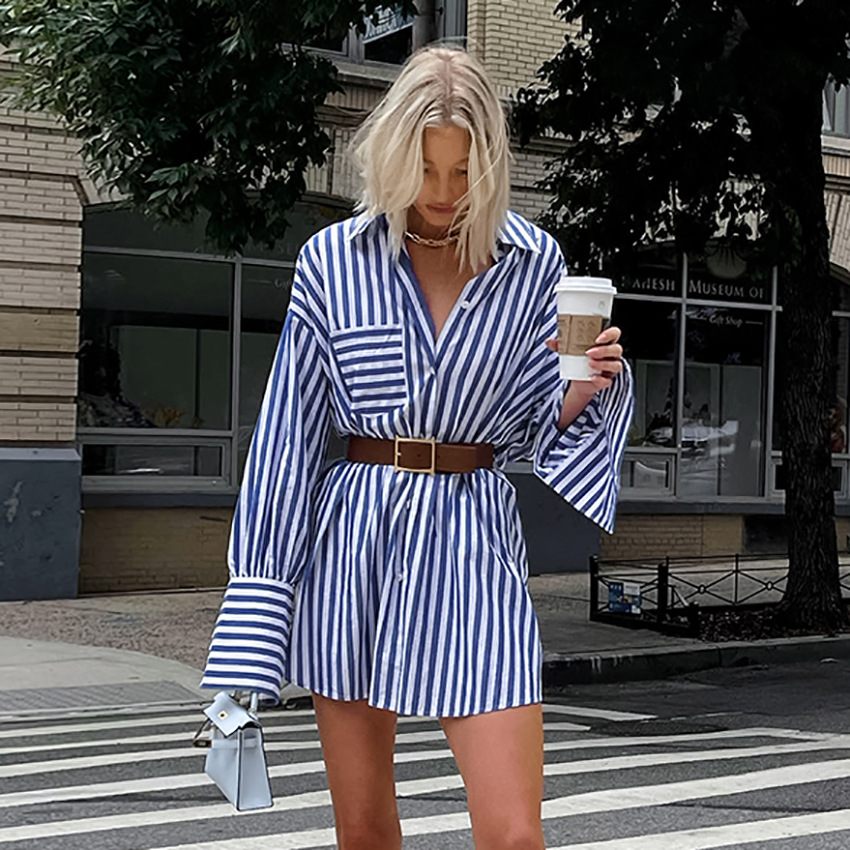 Blue White Striped Dress - 2025 New Style Summer Maxi Blue White Striped Dress - 2025 New Style Summer Maxi