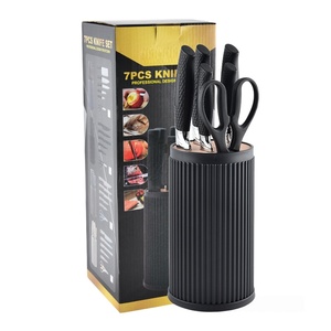 Wholesale 7 Piece Kitchen Cutlery <b>Set</b> Stainless Steel Chef <b>Knife</b> Bread <b>Knife</b> Utility Paring <b>Knives</b> with Scissors for Household - Product Image 1