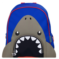 Sac à dos scolaire personnalisable avec impression de requin de dessin animé pour garçons, unisexe, voyage, en polyester et design imperméable