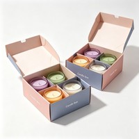 Caja de Papel Plegable Ecológica, Apilable, para Envío de Regalos, Juego de Velas, Embalaje de Papel Corrugado con Separador de Papel