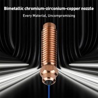0.2mm 0.4mm 0.6mm 0.8mm Chrome Zirconium Cuivre Bimétallique Buse pour Elegoo Centauri Carbone Imprimante 3D