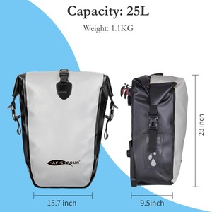Sac de rangement arrière pour vélo, étanche et sécurisé, avec grand espace et sangle réglable pour le transport de bagages - Product Image 4
