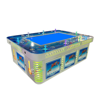 Table de jeu de pêche en métal blanc de 55 pouces pour 8 joueurs, personnalisable, de luxe, à prix abordable, de l'usine Qianmen Source