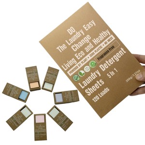 Feuilles de <span class=keywords><strong>lessive</strong></span> naturelle et adoucissant pour tissus | Sans parfum et hypoallergénique, Aloe Vera et huile d'<span class=keywords><strong>arbre</strong></span> à thé pure, sans danger pour les bébés - Product Image 2