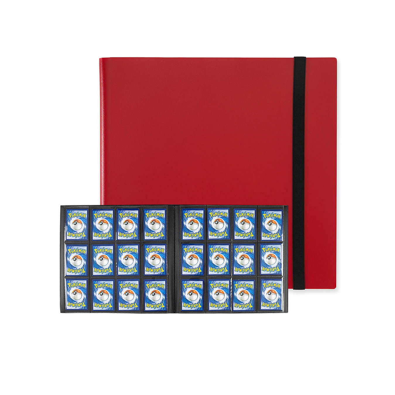 12 pocket card binder 4-Pocket Black Toploader Binder for Trading Cards – Cardshellz main image 0