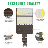 Lampadaires LED tout-en-un 150W - 500W pour poteaux, lampes d'extérieur à mât haut, luminaires routiers, éclairage industriel pour parkings (Stock US)