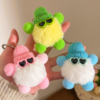 Porte-clés en peluche mignons et créatifs en forme de poupée de dessin animé pour filles