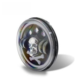 Faro Delantero LED de 7 Pulgadas con Diseño de Calavera, Iluminación RGB, Luz de Conducción Diurna DRL, Faro Redondo para Ford Ranger, Jeeps Wranglers JK JL - Product Image 3