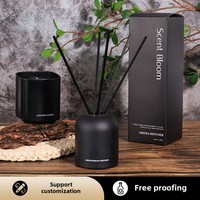 Anpassbare feuer lose Aroma therapie ätherisches Öl Diffusor Innen duft Rattan Ornamente für Kerze Geschenkset Gl