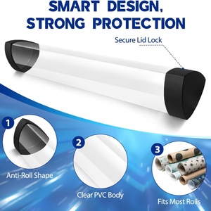 Custom Eco-Friendly Durable Transparent PC <b>Plastic</b> <b>Packaging</b> Tube with Flexiloop Handle and Round Shape for Cosmetic Use - Product Image 3