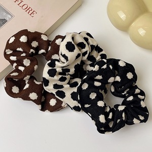 Chouchous pour cheveux tendance beige champagne, élastiques pour queue de cheval, pour femmes, avec motifs <span class=keywords><strong>noir</strong></span> et <span class=keywords><strong>blanc</strong></span>, imprimé zèbre et à carreaux - Product Image 5