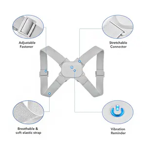 Korektor Postur untuk Pelajar Anak, Penguat Pelurus Punggung dengan Sensor Pintar Pengingat Getaran untuk Pelajar Anak Pria dan Wanita