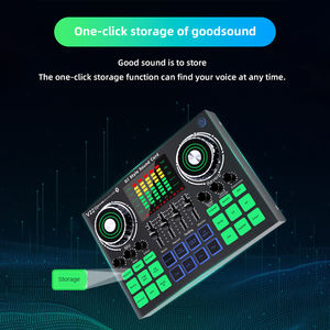 <span class=keywords><strong>Tarjeta</strong></span> de <span class=keywords><strong>sonido</strong></span> <span class=keywords><strong>externa</strong></span> de grabación en vivo V22 con logotipo personalizado más vendido para estudio de grabación interfaz de Audio Usb transmisión en vivo - Product Image 3