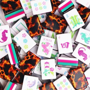 Jeu de Mahjong de Luxe Personnalisé 2026, Imprimé UV, Gravé, Mini Voyage, 4 Couches, Acrylique, Tuiles de Mahjong Américaines, Jeu de Casino - Product Image 6