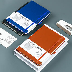 Carnets A5 à couverture rigide avec sangle élastique en PU, matériaux divers imperméables, papier PU recyclé écologique pour achats groupés d'entreprise - Product Image 6