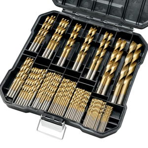 99Pcs Tốc Độ Cao Thép Khoan Bit Thiết Lập Titan Tráng HSS Shank Twist Bits Cho Kim Loại Gỗ Nhựa Hợp Kim Hỗn Hợp Mục Lưu Trữ Trường Hợp - Product Image 1