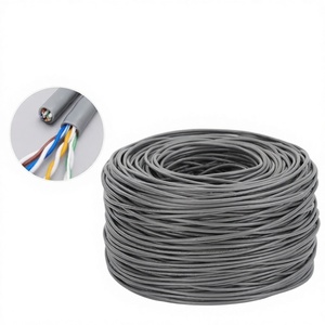 כבל רשת CAT5e <span class=keywords><strong>UTP</strong></span> בעל שמונה ליבות נחושת טהורה, תוצרת סין, רב תכליתי, אפור, רחב פס - Product Image 1