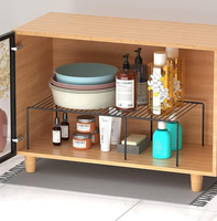 Weißes Metall-Drahtregal-Set mit 6 Stück, Rostbeständiger Einlagiger Schrankorganizer für Küche, Kühlschrank, Badezimmer