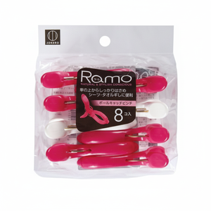 RAMO 8 pezzi Pink/White Pole Catch clip per bucato eleganti spille per organizzare il tuo abbigliamento - Product Image 1