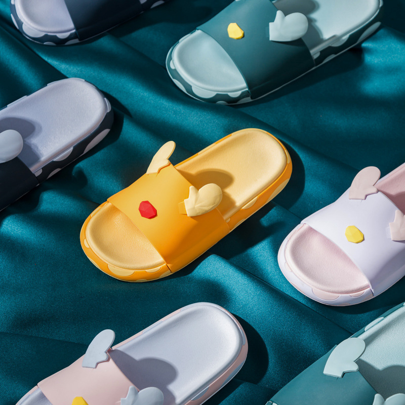 2021 летняя милая маленькая Лось верхней пары; Домашние тапочки; Тапочки из материала на толстой подошве; Износостойкие Нескользящие сандалии для женщин