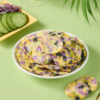 Snacks de Granos con 10 Vegetales, Galleta de Arroz Sabor Pepino Fresco, Bolsa de 108g, Snack Horneado a Baja Temperatura No Frito, Venta al por Mayor