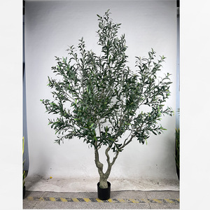 Olivier artificiel détachable de Style nordique grand plancher-debout plante en pot d'intérieur en plastique hôtel décoration de la maison - Product Image 6