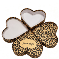 Boîte cadeau en forme de cœur pour bijoux, avec insert en velours, pour la Saint-Valentin, mariage, emballage en carton gris