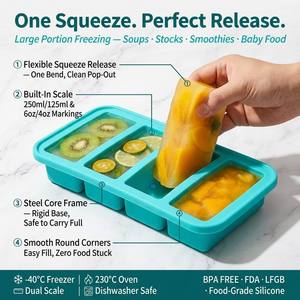 <span class=keywords><strong>Moule</strong></span> à glaçons, outils de congélation, bac à glaçons avec couvercle, nouveau, réutilisable, carré, en silicone de qualité alimentaire - Product Image 2