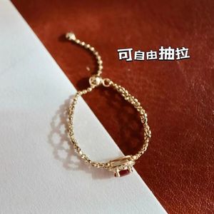 Bague féerique ajustable en or 18 carats avec saphir rouge et diamants, style classique, exquise, authentique, pour femme, cadeau, Xinfly Au750 - Product Image 5