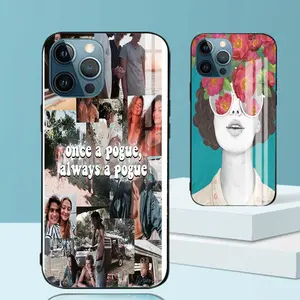 Custodie per telefoni in vetro lucido TPU in plastica stampata UV magica di moda per Cover Mobile per iPhone 15