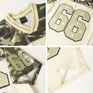 T-shirt vintage style jersey pour homme, été, maille respirante, manches courtes, col en V, streetwear, sport, décontracté - Product Image 6