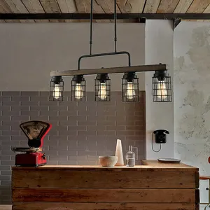 Промышленный стиль ретро Бар Настольная лампа тема кухня Остров ресторан люстра