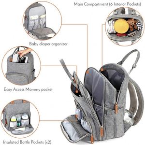 กระเป๋าเป้สะพายหลังสำหรับใส่ผ้าอ้อมเด็ก BSCI FactoryDiaper Bag Backpack, RUVALINO กระเป๋าเดินทางอเนกประสงค์สำหรับคุณแม่และเด็ก, ความจุขนาดใหญ่ - Product Image 6