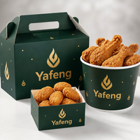 Scatola Ecologica in Carta per Pollo Fritto, Borsa da Asporto Personalizzata, Imballaggio per Fast Food, Produzione OEM