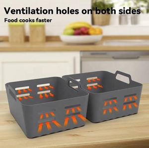 Sartén para hornear de silicona Chengkehome 10qt para freidora de aire, accesorio de sartén <span class=keywords><strong>doble</strong></span> para Ninja AF500EU y <span class=keywords><strong>Cosori</strong></span>, herramientas para pasteles - Product Image 3