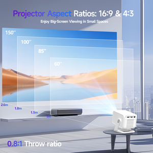 Mini Proyector Compacto de Bolsillo LCD 1080P HY310X 420 ANSI Android 14 con Corrección Trapezoidal Automática, WiFi, BT5.2 y Altavoces Integrados - Product Image 4