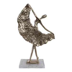 Scultura Danzatrice di Covington, Statuetta Decorativa in Tono Argento per Casa e Mensole - Product Image 4