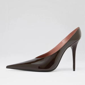 Women Super Pointed Toe <b>Sandals</b> Big Size 45 Sexy Dress Stiletto High Heels Patent on Mules Slippers Shoes - Product Image 6