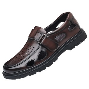 Zapatos de Trabajo Profesionales Antideslizantes para Hombre, Cierre sin Cordones, Parte Superior de Cuero Genuino, Zapatos de Vestir Elegantes para Oficina y Carrera, Impermeables y Transpirables - Product Image 2