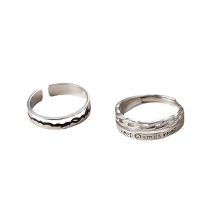 Men's Fashion Ring Letter Design Geometric Shape Index Finger Jewelry Gift - Product Image 5