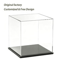 Vitrine de présentation en acrylique transparente sur mesure, anti-poussière, pour chaussures, sacs, figurines, modèles et objets de collection