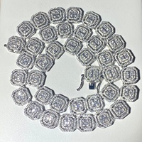 Chaîne Tennis de Luxe en Or avec Diamants Moissanite VVS 5mm, Collier Hip Hop, Bijoux Moissanite Givrés Certifiés IGI 1 carat